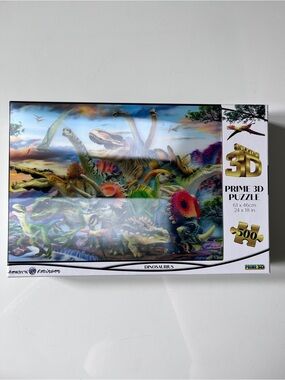 Prime 3D Lenticular Dinosaurs 500-Piece Puzzle - Brand New Sealed Condition